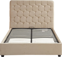 Madison 4'6" Ottoman Bed - Fawn Velvet Fabric
