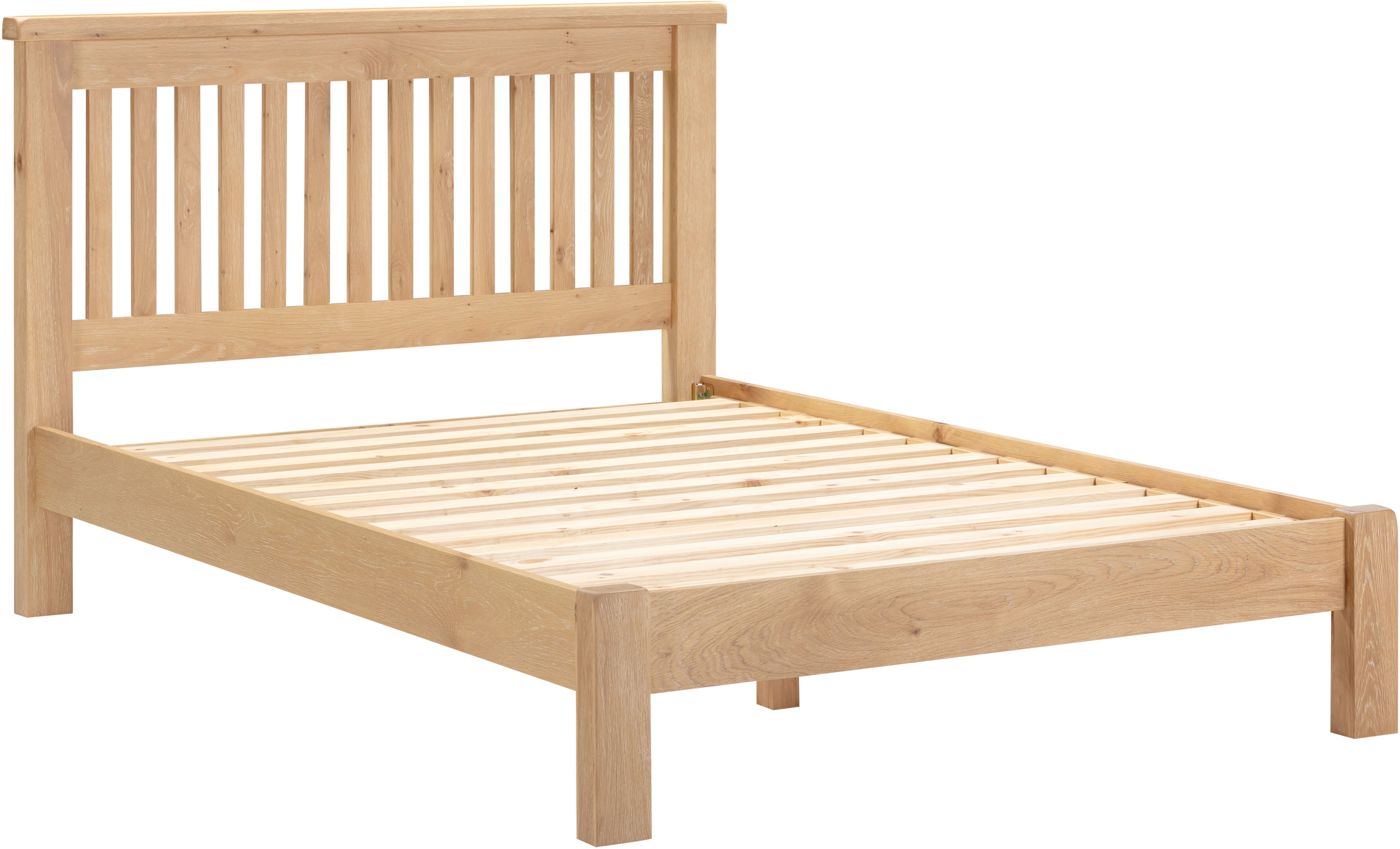 Windsor 4'6" Low End Bed - Natural Oak