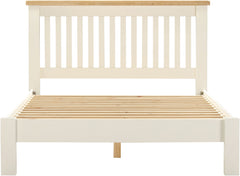 Windsor 4'6" Low End Bed - Ivory/Oak