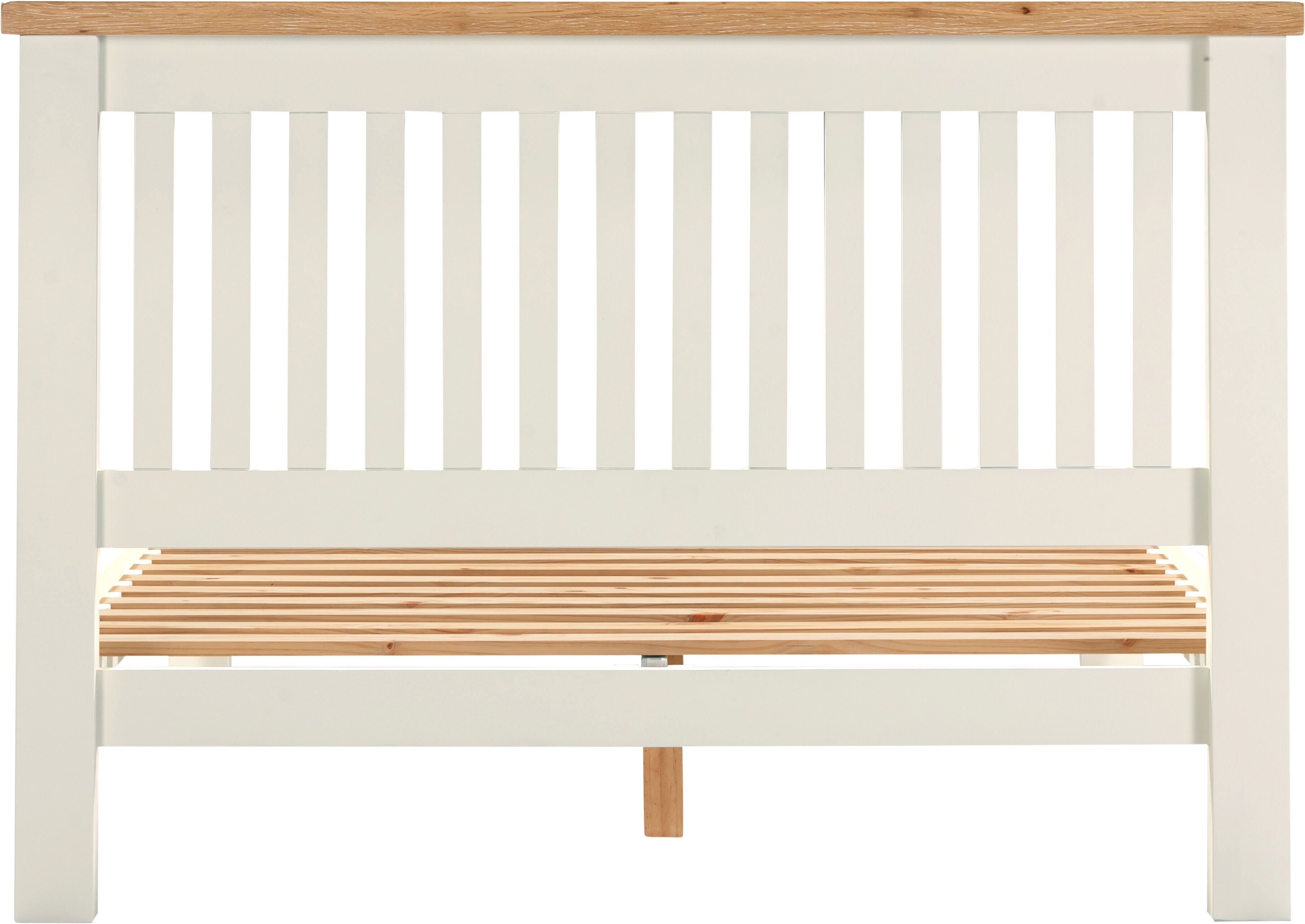 Windsor 4'6" Low End Bed - Ivory/Oak