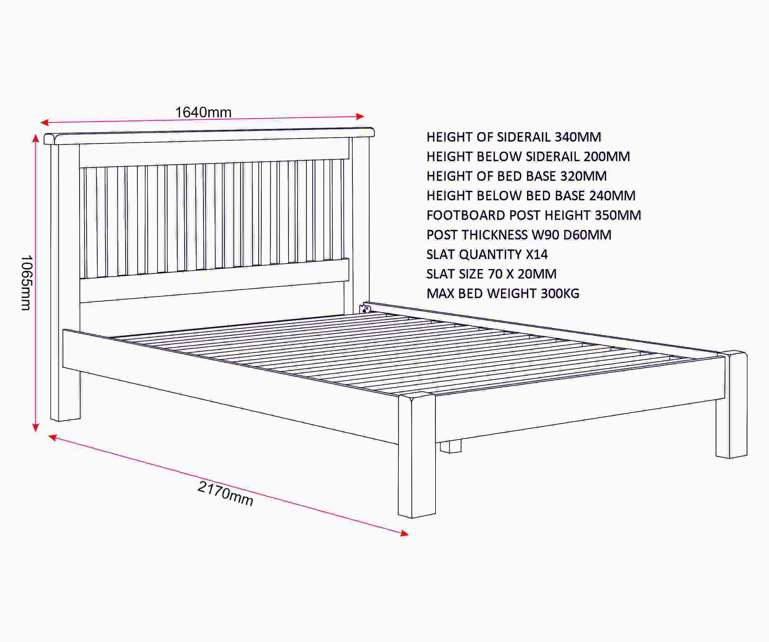 Windsor 5' Low End Bed - Ivory/Oak