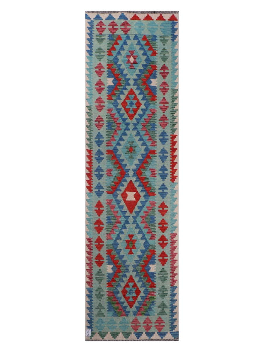 Kooh-e Talayi, Maimana Kilim Runner - 289 × 82 cm (9'6" x 2'8")