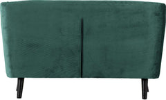 ASHLEY 2 SEATER SOFA - GREEN VELVET FABRIC