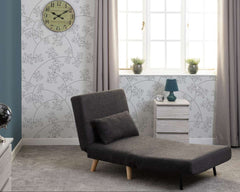 Astoria Chair Bed - GREY BOUCLE FABRIC