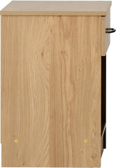 BELLINGHAM 1 DRAWER BEDSIDE - OAK EFFECT VENEER