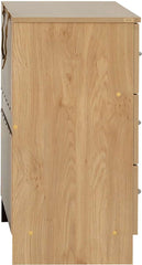 BELLINGHAM 3 DRAWER CHEST - OAK EFFECT VENEER