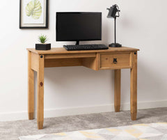 BUDGET MEXICAN STUDY DESK - DISTRESSED WAXED PINE
