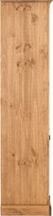 CORONA 2 DOOR DISPLAY UNIT/BOOKCASE - DISTRESSED WAXED PINE