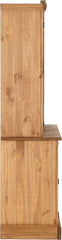 CORONA 3' BUFFET HUTCH - DISTRESSED WAXED PINE/CLEAR GLASS