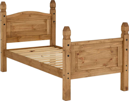 CORONA 3' BED HIGH FOOT END - DISTRESSED WAXED PINE