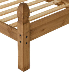 CORONA 3' BED LOW FOOT END - DISTRESSED WAXED PINE