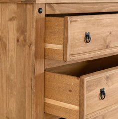 CORONA 4 DRAWER CHEST - DISTRESSED WAXED PINE