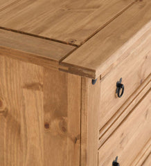 CORONA 4 DRAWER CHEST - DISTRESSED WAXED PINE