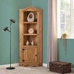 CORONA CORNER UNIT - DISTRESSED WAXED PINE