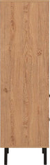 LEON 2 DRAWER 2 SHELF CABINET - MEDIUM OAK EFFECT