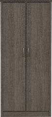 LISBON 2 DOOR WARDROBE - BLACK WOOD GRAIN