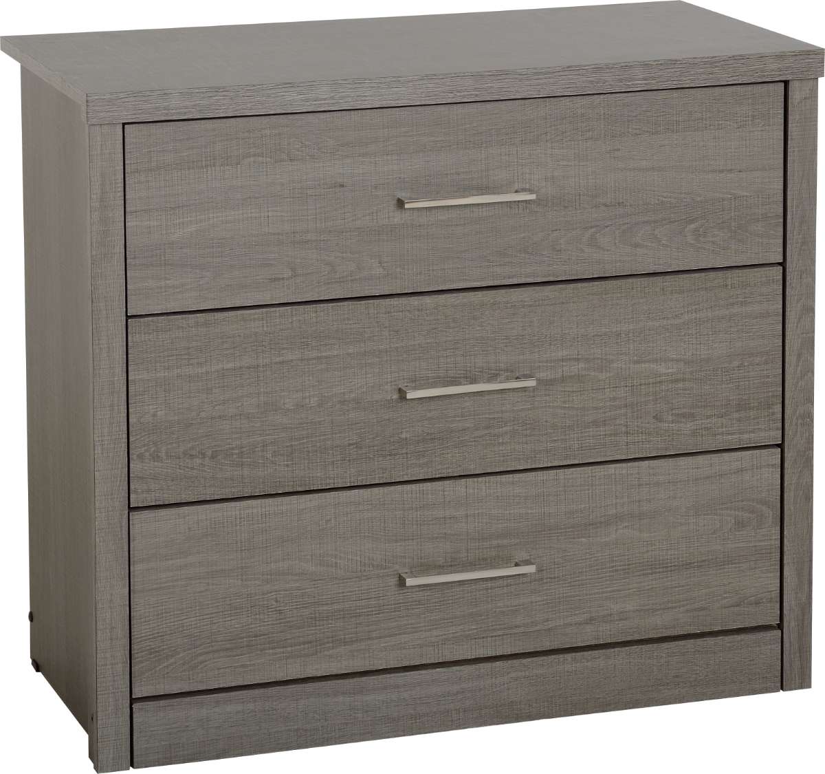 LISBON 3 DRAWER CHEST - BLACK WOOD GRAIN