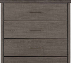 LISBON 3 DRAWER CHEST - BLACK WOOD GRAIN