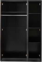MALVERN 3 DOOR WARDROBE - BLACK
