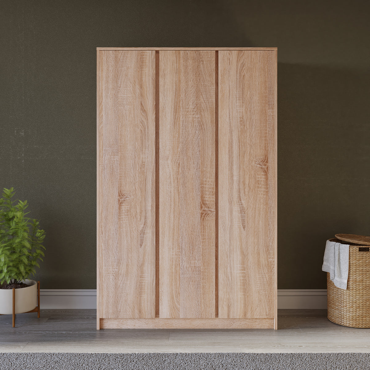 MALVERN 3 DOOR WARDROBE - SONOMA OAK EFFECT