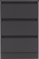 MALVERN 3 DRAWER BEDSIDE - GREY