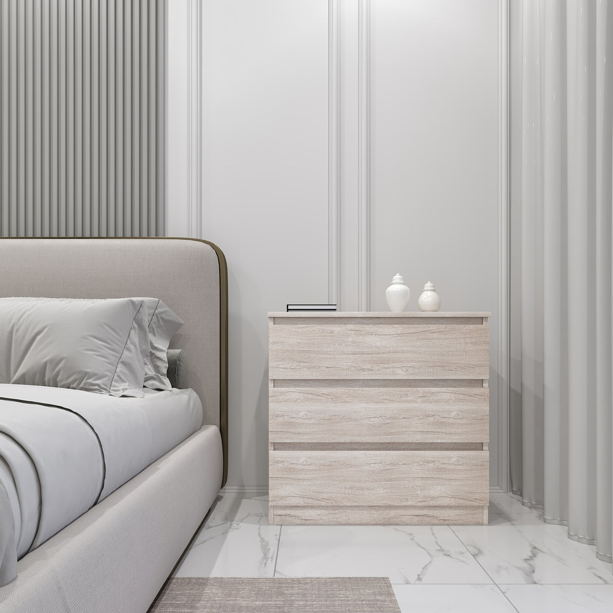 MALVERN 3 DRAWER CHEST - URBAN SNOW