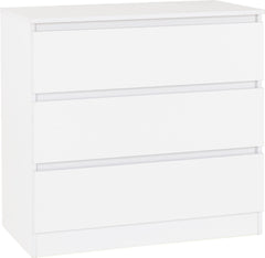 MALVERN 3 DRAWER CHEST - WHITE
