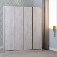 MALVERN 4 DOOR WARDROBE - URBAN SNOW