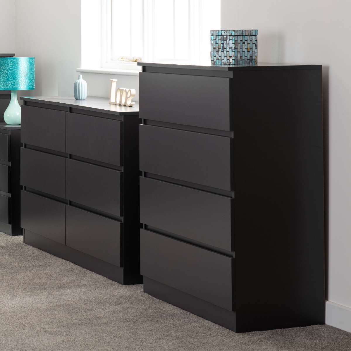 MALVERN 4 DRAWER CHEST - GREY