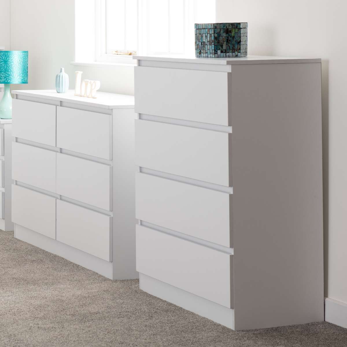 MALVERN 4 DRAWER CHEST - WHITE