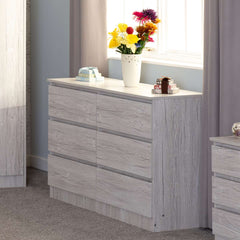 MALVERN 6 DRAWER CHEST - URBAN SNOW