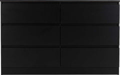 MALVERN 6 DRAWER CHEST - BLACK