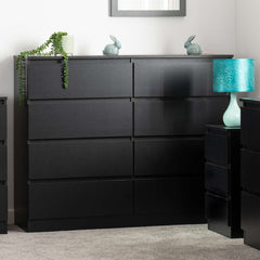MALVERN 8 DRAWER CHEST - BLACK