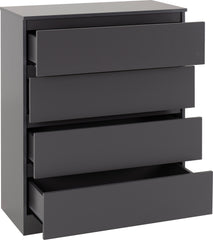 MALVERN 4 DRAWER CHEST - GREY