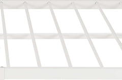 MARLBOROUGH 4'6" BED - WHITE/ANTIQUE BRASS