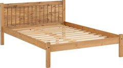 MAYA 4'6" BED - DISTRESSED WAXED PINE