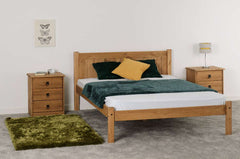 MAYA 4' BED - DISTRESSED WAXED PINE