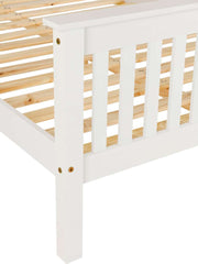 MONACO 4'6" BED HIGH FOOT END - WHITE