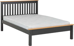 MONACO 5' BED LOW FOOT END - GREY/OAK EFFECT