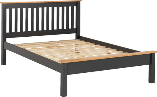 MONACO 5' BED LOW FOOT END - GREY/OAK EFFECT
