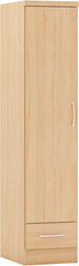 NEVADA 1 DOOR 1 DRAWER WARDROBE - SONOMA OAK EFFECT