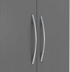 NEVADA 2 DOOR 1 DRAWER WARDROBE - 3D EFFECT GREY