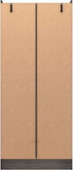 NEVADA 2 DOOR 1 DRAWER WARDROBE - BLACK WOOD GRAIN