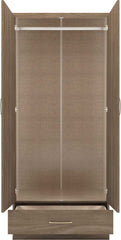 NEVADA 2 DOOR 1 DRAWER WARDROBE - RUSTIC OAK EFFECT