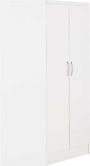 NEVADA 2 DOOR CORNER WARDROBE - WHITE GLOSS