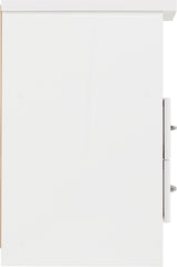 NEVADA 2 DRAWER BEDSIDE - WHITE GLOSS