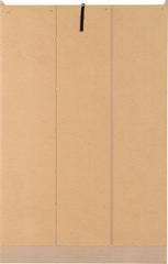 NEVADA 3 DOOR 2 DRAWER MIRRORED WARDROBE - GREY GLOSS/LIGHT OAK EFFECT VENEER
