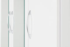 NEVADA 3 DOOR 2 DRAWER MIRRORED WARDROBE - WHITE GLOSS