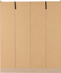 NEVADA 4 DOOR 2 DRAWER MIRRORED WARDROBE - GREY GLOSS/LIGHT OAK EFFECT VENEER