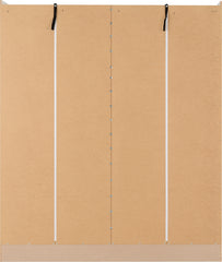 NEVADA 4 DOOR 2 DRAWER MIRRORED WARDROBE - WHITE GLOSS